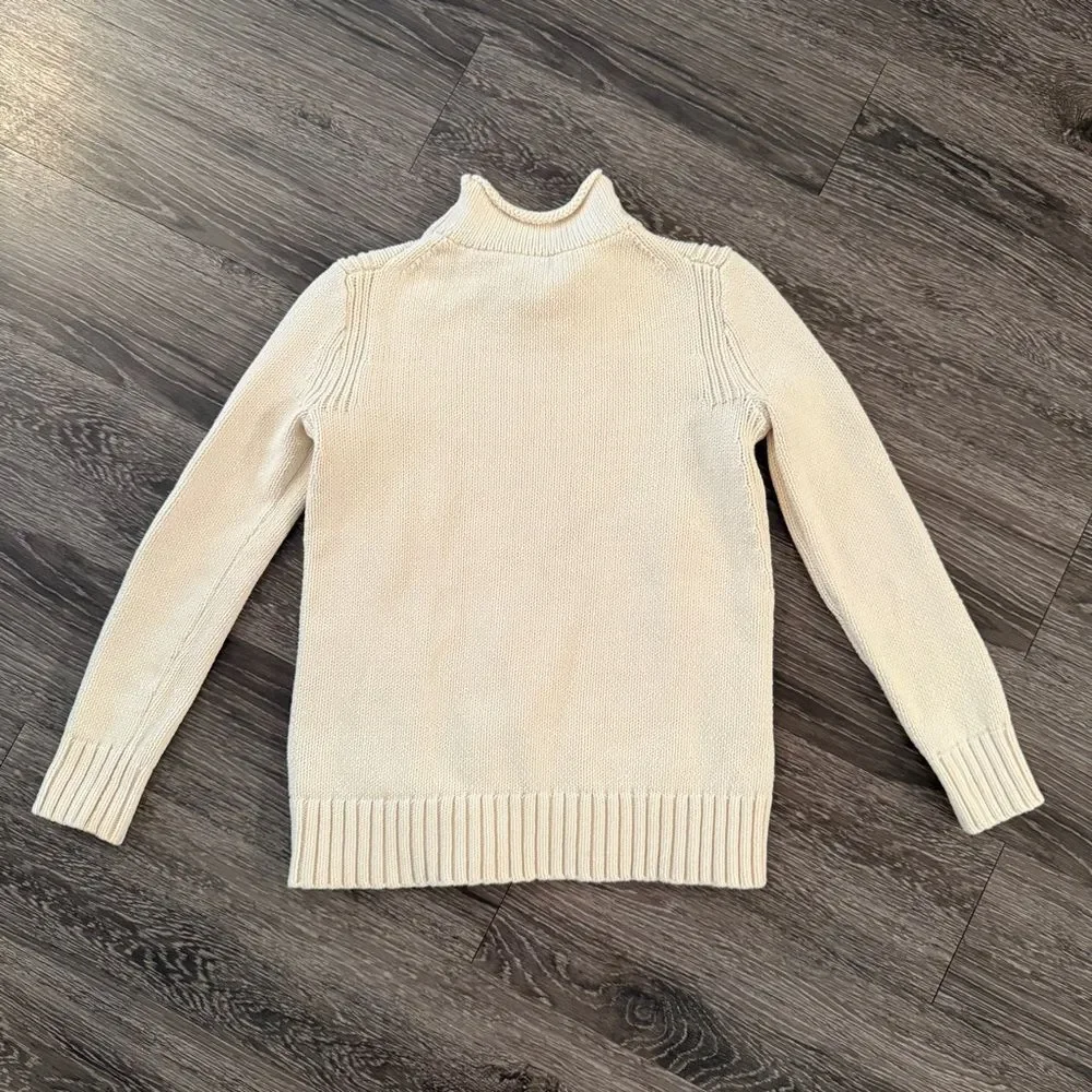 J. Crew Always Cream Roll Neck Sweater